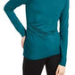 Blusa feminina com decote torcido INC International Concepts, azul, tamanho X-S