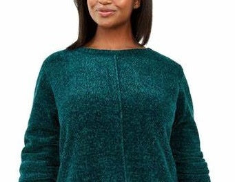 Suéter chenille feminino Style &amp; Co verde tamanho PXL