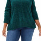 Suéter chenille feminino Style &amp; Co verde tamanho PXL