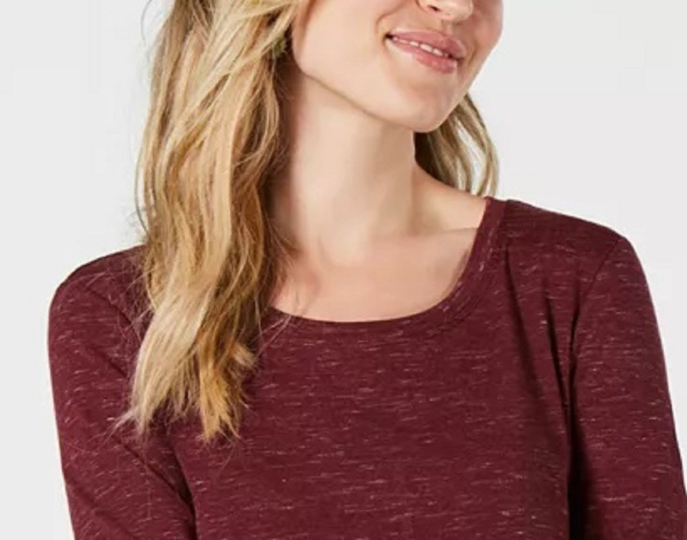 Camiseta feminina de manga comprida Style &amp; Co, roxa, tamanho XX-G