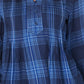 Blusa xadrez feminina estilo &amp; co com decote aberto, azul, tamanho grande