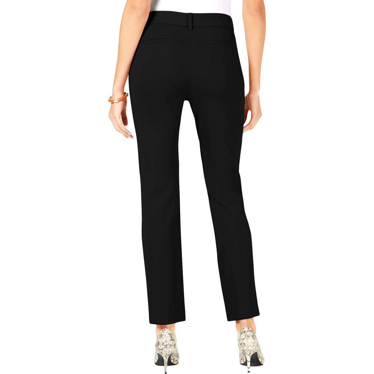 Calça skinny Alfani Ponte Slim Fit Feminina, preta, tamanho 4