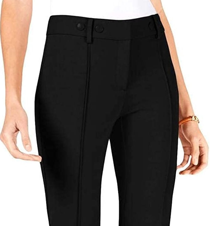 Calça skinny Alfani Ponte Slim Fit Feminina, preta, tamanho 4