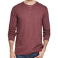 Camiseta masculina vintage à prova de intempéries, cor marrom mescla, manga comprida, tamanho P, vinho tinto, tamanho P