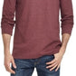 Camiseta masculina vintage à prova de intempéries, cor marrom mescla, manga comprida, tamanho P, vinho tinto, tamanho P