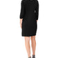 Vestido feminino JM Collection Petite com detalhes embelezados, preto, tamanho Petite XL
