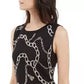 Vestido suéter feminino com estampa de corrente da INC International Concepts, preto, tamanho extragrande