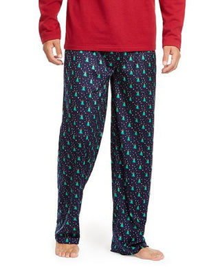 Conjunto de pijama estampado masculino Club Room azul tamanho X-Large