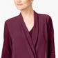 Blusa Alfani Feminina Surplice Bordeaux Tamanho XX-Grande