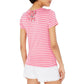 Camiseta listrada feminina Maison Jules, rosa, tamanho XS
