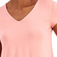 Blusa de malha com decote em V Alfani feminina, rosa, tamanho X-S