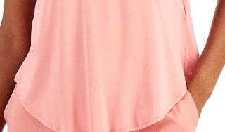 Blusa de malha com decote em V Alfani feminina, rosa, tamanho X-S