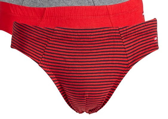 Cuecas Levi's Masculinas, Pacote com 5, Vermelhas, Tamanho Grande