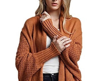 Cardigan Alfani Feminino Petite Drape-Front Marrom Tamanho Petite Pequeno