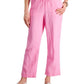 Calça feminina Charter Club de linho com cordão na cintura, rosa, tamanho grande