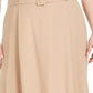 Alfani Saia Midi Plus Size com Cinto Marrom Tamanho Pequeno Pequeno