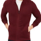Cardigan texturizado com zíper frontal Alfani masculino, vermelho, tamanho médio