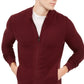Cardigan texturizado com zíper frontal Alfani masculino, vermelho, tamanho médio