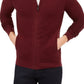 Cardigan texturizado com zíper frontal Alfani masculino, vermelho, tamanho médio