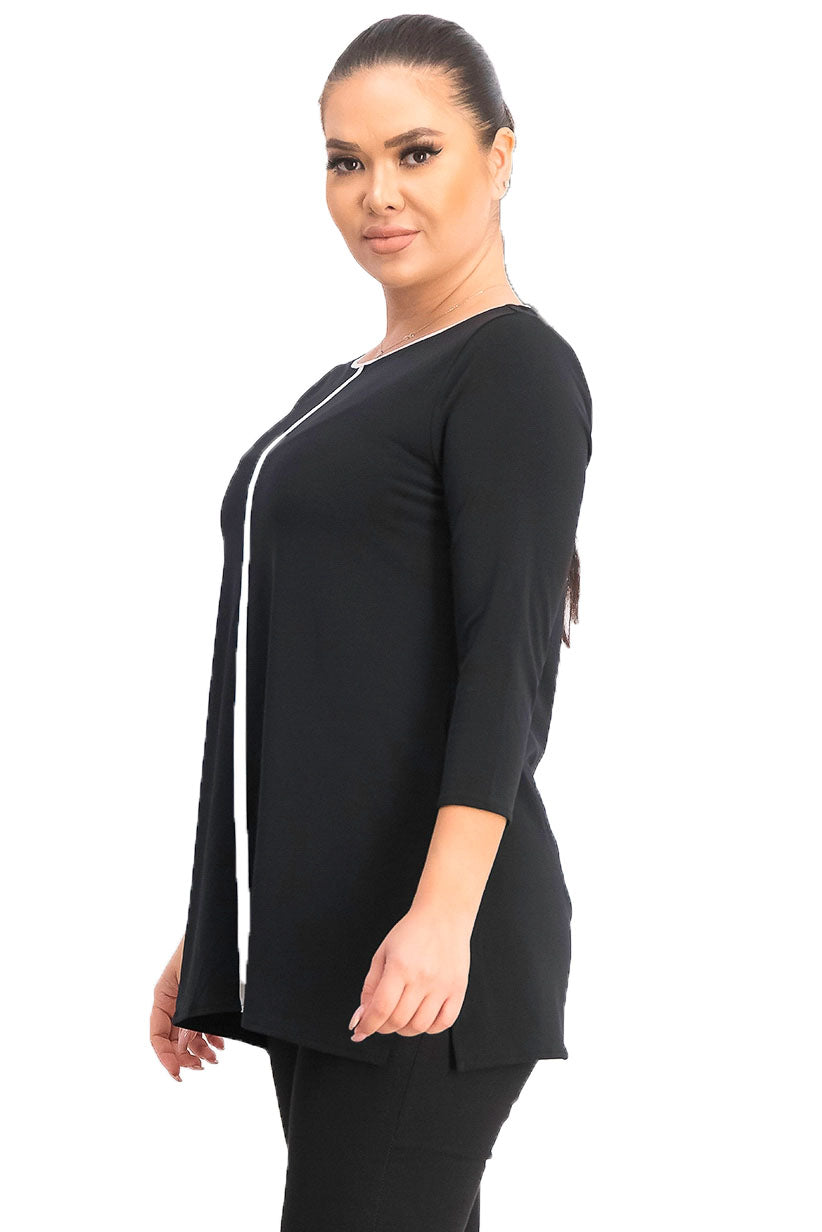 Túnica Alfani Feminina Petite Tubular Preta Tamanho PL