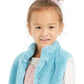 Colete de pele sintética infantil Epic Threads para meninas, azul, tamanho 3T