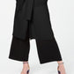 INC International Concepts Casaco longo drapeado com cinto feminino, preto, tamanho extragrande