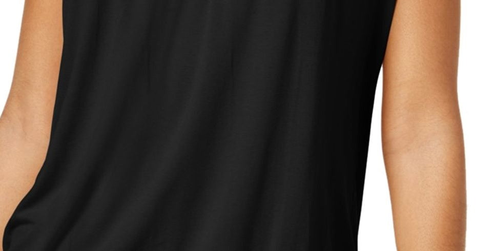 Camiseta feminina Blusa JM Collection Preta Tamanho X-S