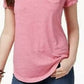 Camiseta feminina Burnout Style &amp; Co, rosa, tamanho grande