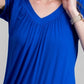 Camiseta feminina Blusa JM Collection Azul Tamanho XS