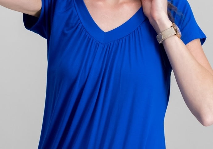 Camiseta feminina Blusa JM Collection Azul Tamanho XS