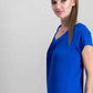 Camiseta feminina Blusa JM Collection Azul Tamanho XS