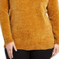 Karen Scott Suéter Feminino Plus Size Gola V Chenille Amarelo Tamanho 1X
