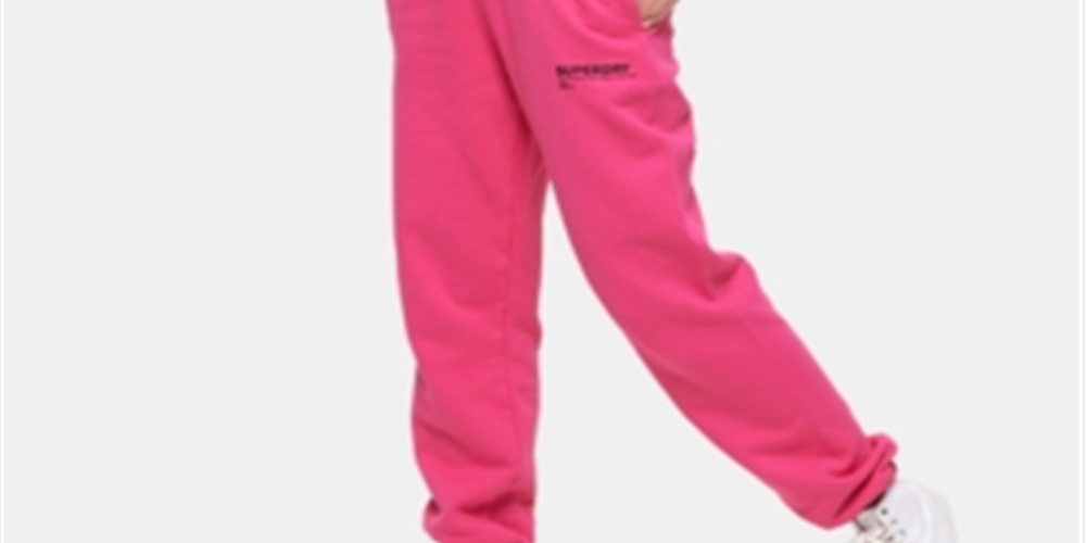 Calça jogger feminina Superdry Cotton Elissa rosa tamanho 6