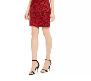 Vestido tubinho estampado Calvin Klein feminino vermelho tamanho 6 petite