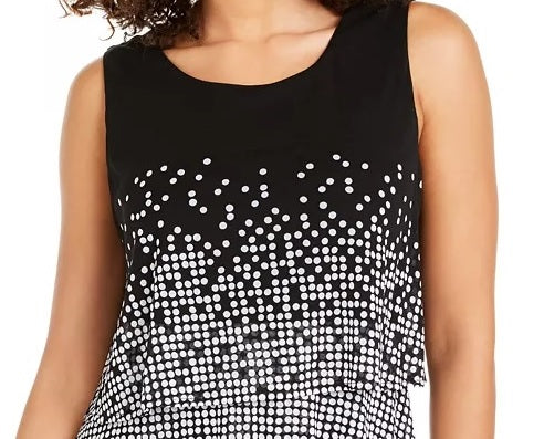 Blusa feminina estampada Alfani, branca, tamanho pequeno