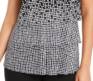 Blusa feminina estampada Alfani, branca, tamanho pequeno