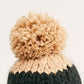 Gorro feminino Free People Cozy Up Colorblock Pom, preto, tamanho regular