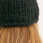 Gorro feminino Free People Cozy Up Colorblock Pom, preto, tamanho regular