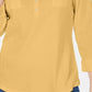 Blusa feminina Karen Scott com decote dividido e tecido laranja, tamanho pequeno