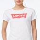 Camiseta Levi's Slim Crew Neck Feminina Branca Tamanho Grande