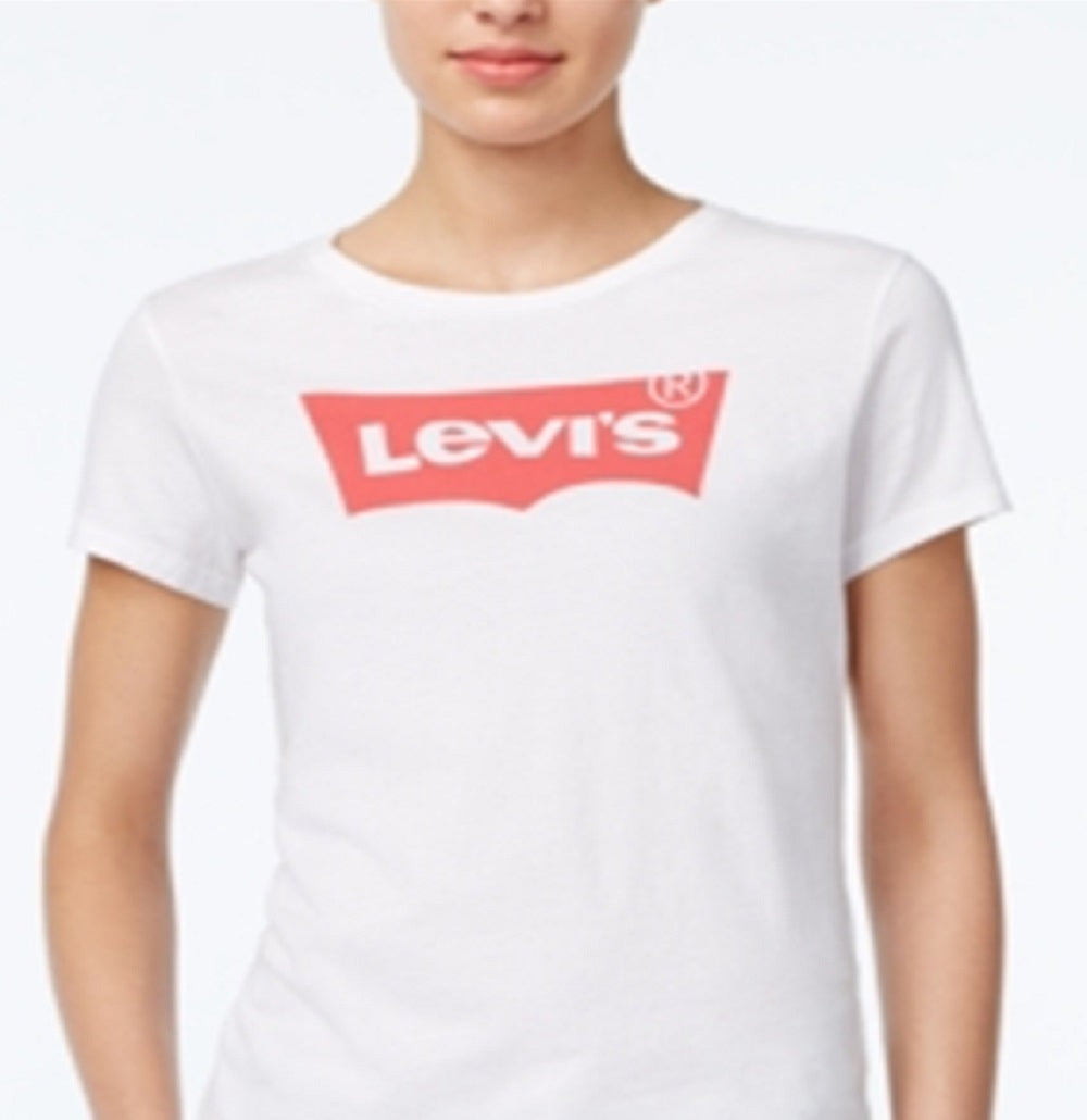 Camiseta Levi's Slim Crew Neck Feminina Branca Tamanho Grande