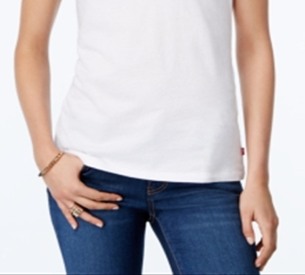 Camiseta Levi's Slim Crew Neck Feminina Branca Tamanho Grande
