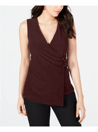 Blusa assimétrica feminina Alfani marrom tamanho G