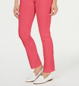 Calças de controle de barriga femininas Charter Club Cambridge Skinny Pull On, salmão, tamanho 10