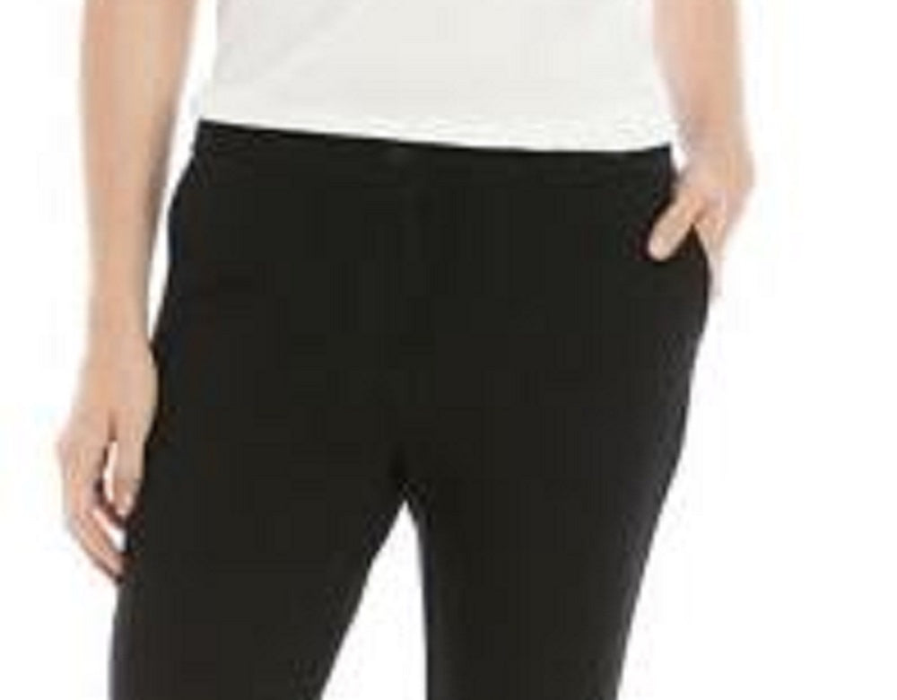 Calça de compressão casual feminina Anne Klein Ponte Tedo preta tamanho 2