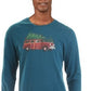 Camiseta masculina Club Room Woodie Wagon para festa de fim de ano, verde, tamanho XX-G