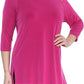 Blusa feminina Alfani com recorte frontal e ombros descobertos, rosa, tamanho pequeno