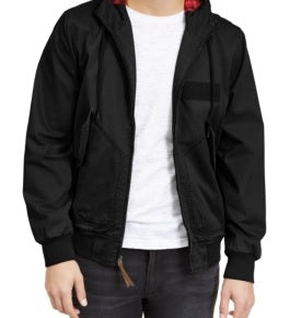 Jaqueta bomber leve masculina American Rag, preta, tamanho grande