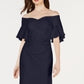 Vestido Calvin Klein Feminino Sweetheart Ombro a Ombro Azul Marinho Tamanho 12