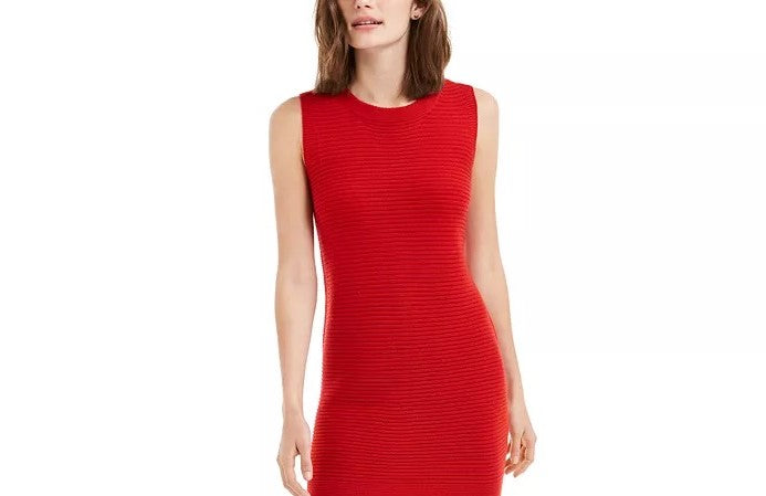 Vestido suéter feminino sem mangas Maison Jules vermelho tamanho X-Large